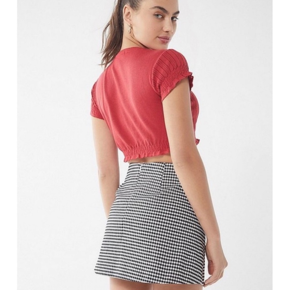 Urban Outfitters Gingham Checkered Mini Skirt